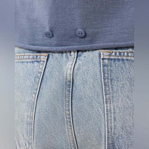 ALL SAINTS Wasson Pirate Lightweight Cardigan in Light Blue | 100% Merino Wool - Picture 8 of 12